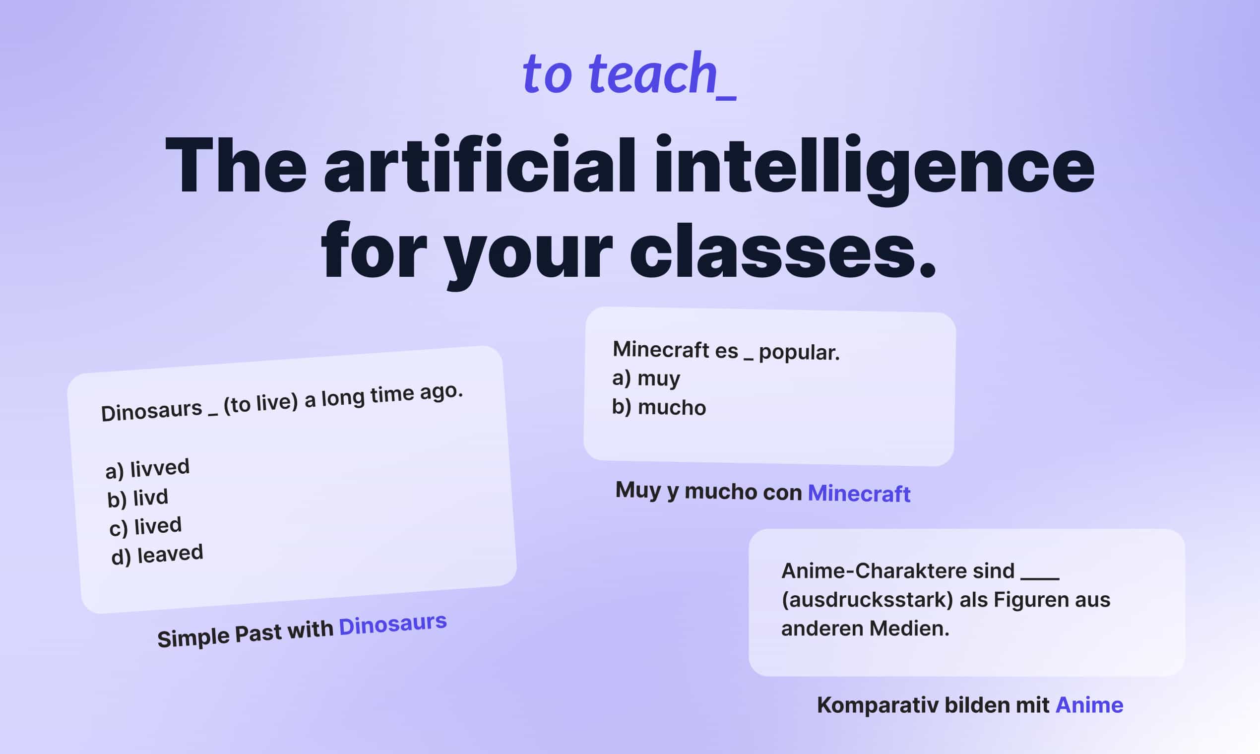 To Teach AI