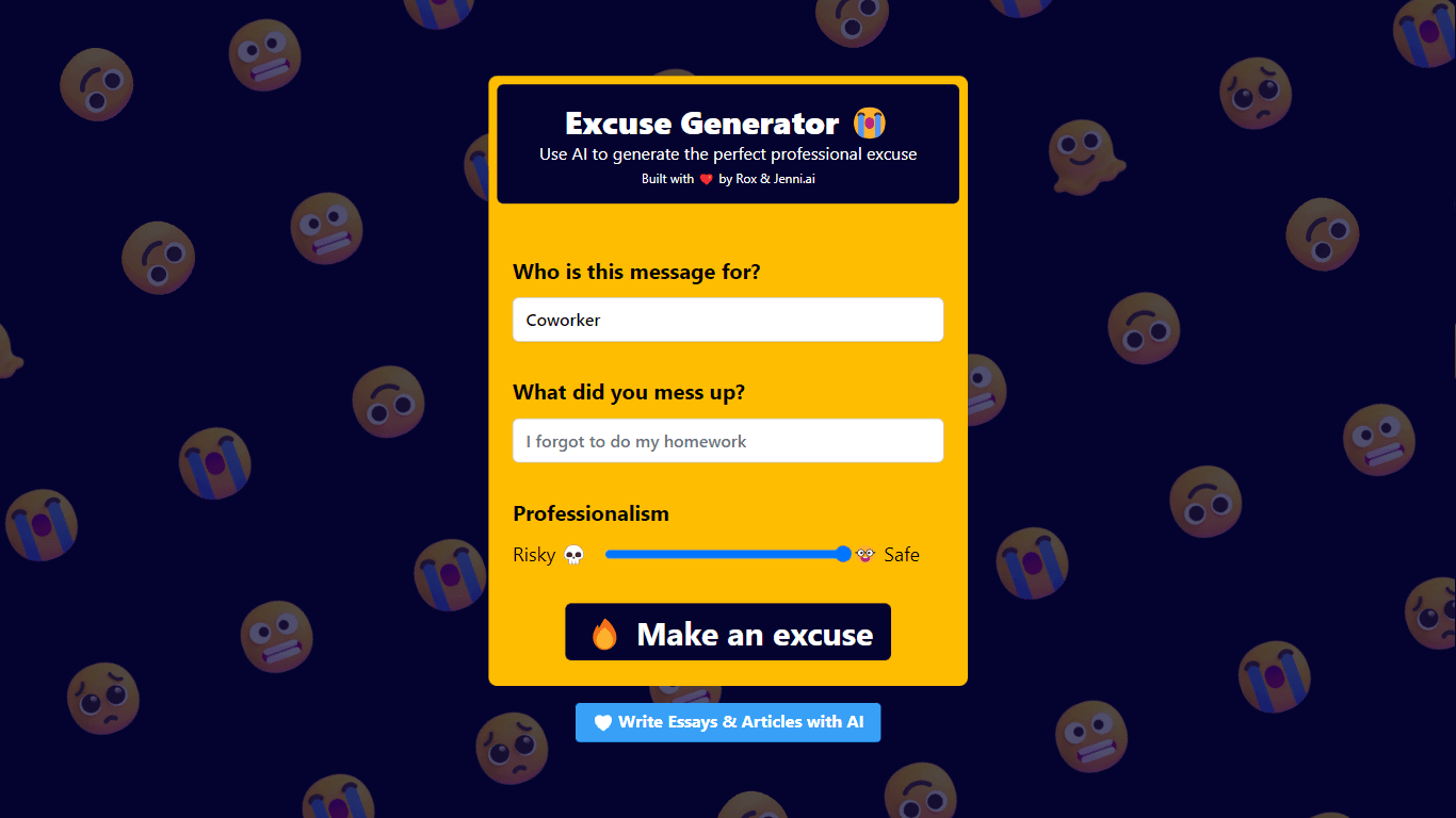 Excuse Generator