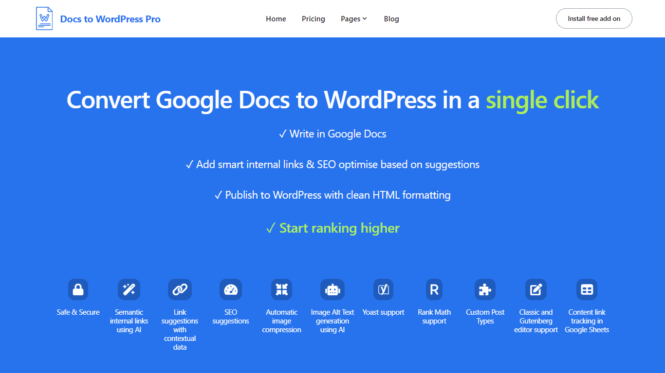 Google Docs to Wordpress